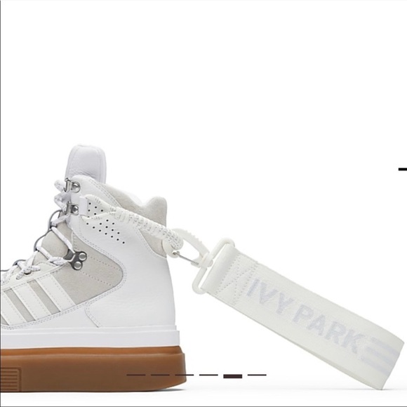 Adidas Womens Ivy Park Super Sleek GX2782 White Lace Up Ankle Combat Boot S 6 - Picture 12 of 12